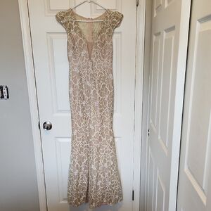 Cream/Blush Lace Dress
